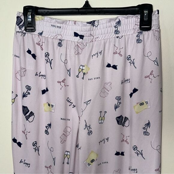 RAE DUNN. S NavyโPink Racer Back Tank Crop Wide Pants VACAY MODE. PJ Set - Picture 12 of 13